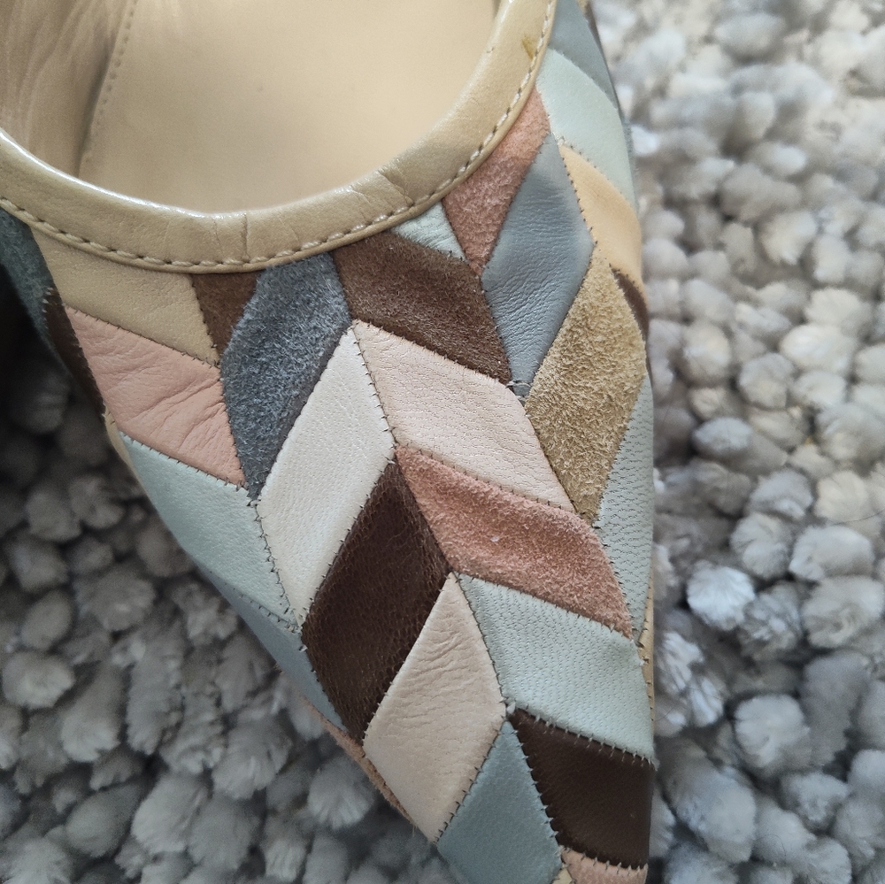 Bruno Magli Leather Patchwork Mules - image 3